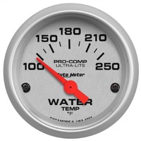 Ultra-Lite 2-1/16" Water Temperature Gauge w/ Air Core (100-250 °F)