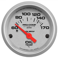 Ultra-Lite 2-1/16" Oil Temperature Gauge w/ Air-Core (60-170 °C)