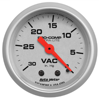 Ultra-Lite 2-1/16" Vacuum Gauge (0-30 In Hg)