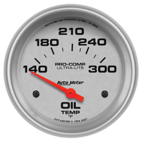 Ultra-Lite 2-5/8" Oil Temperature Gauge w/ Air-Core (100-300 °F)