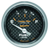 Carbon Fiber 2-1/16" SSE Fuel Level Gauge w/ Air-Core (0-90 ?)