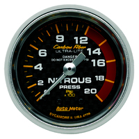 Carbon Fiber 2-1/16" Nitrous Pressure Gauge - Mechanical (0-2000 PSI)