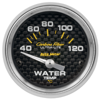 Carbon Fiber 2-1/16" Water Temperature w/ Air Core (40-120°C)