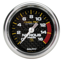 Carbon Fiber 2-1/16" Stepper Motor Nitrous Pressure Gauge (0-1600 PSI)