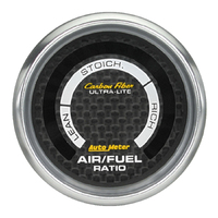 Carbon Fiber 2-1/16" Narrowband Air/Fuel Ratio Gauge - Lean-Rich