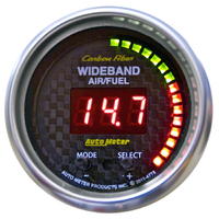 Carbon Fiber 2-1/16" Wideband Pro Air/Fuel Ratio Gauge (6:1-20:1)