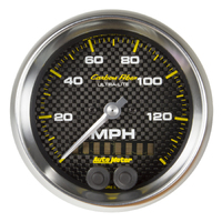 Carbon Fiber 3-3/8" GPS Speedometer (0-140 MPH)