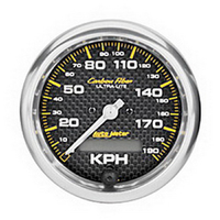 Carbon Fiber 3-3/8" Electric Speedometer (0-190 Km/H)