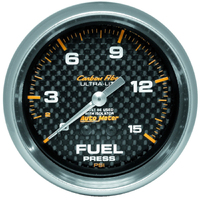 Carbon Fiber 2-5/8" Mechanical Fuel Pressure Gauge (0-15 PSI)