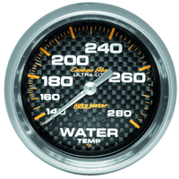 Carbon Fiber 2-5/8" Mechanical Water Temperature Gauge (140-280 °F) 6 ft