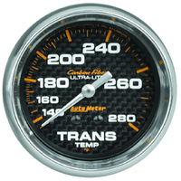 Carbon Fiber 2-5/8" Mechanical Transmission Temperature Gauge (140-280 °F)