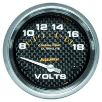 Carbon Fiber 2-5/8" Voltmeterw/ Air-Core (8-18V)