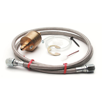 Brass Fuel Pressure Isolator Kit for 100 PSI Gauges inc 4ft #4 Braided Stainless Line