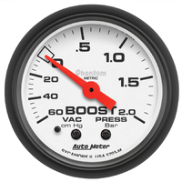 Phantom 2-1/16" Mechanical Boost/Vacuum Gauge (60 Cm/Hg-2.0 Bar)