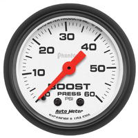 Phantom 2-1/16" Mechanical Boost Gauge (0-60 PSI)