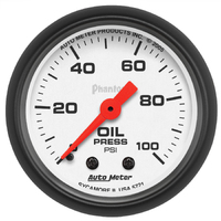 Phantom 2-1/16" Mechanical Oil Pressure Gauge (0-100 PSI)