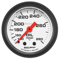 Phantom 2-1/16" Mechanical Oil Temperature Gauge (140-280 °F) 6 ft