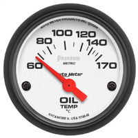 Phantom 2-1/16" Oil Temperature Gauge w/ Air-Core (60-170 °C)