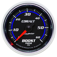 Cobalt 2-1/16" Mechanical Boost Gauge (0-60 PSI)