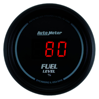 Sport Comp Digital 2-1/16" Programmable Fuel Level Gauge (0-280 ?) Black