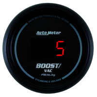 Sport-Comp 2-1/16" Digital Boost/Vacuum Gauge (30 In Hg/30 PSI)