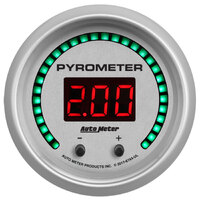 Ultra-Lite Elite Digital 2-1/16" Two Channel Pyrometer Gauge (0-2,000 °F/0-1,100 °C)