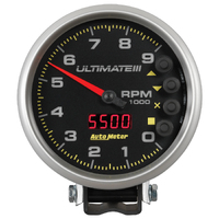 Ultimate 5" Pedestal Tachometer w/ Ultimate IIi Playback (0-9000 RPM) Black