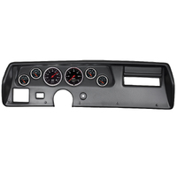 Designer Black 6 Gauge Direct-Fit Dash Kit (70-72 Chevelle SS/El Camino/Monte)
