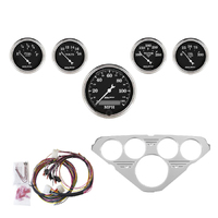 Old Tyme Black 5 Gauge Direct-Fit Dash Kit (Chevy Truck 55-59)