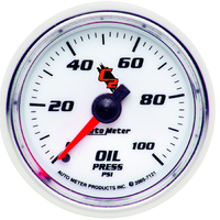 C2 2-1/16" Mechanical Oil Pressure Gauge (0-100 PSI)