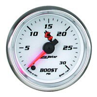 C2 2-1/16" Stepper Motor Boost Gauge (0-30 PSI)