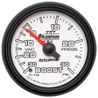 Phantom II 2-1/16" Mechanical Boost/Vacuum Gauge (30 In Hg/30 PSI)
