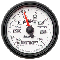 Phantom II 2-1/16" Mechanical Boost/Vacuum Gauge (30 In Hg/20 PSI)