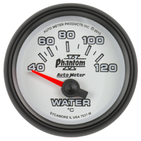 Phantom II 2-1/16" Water Temp Gauge w/ Air-Core (40-120 C)