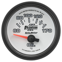 Phantom II 2-1/16" Oil Temp Gauge w/ Air-Core (60-170 C)