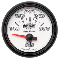 Phantom II 2-1/16" Oil Temperature Gauge w/ Air-Core (140-300 °F)