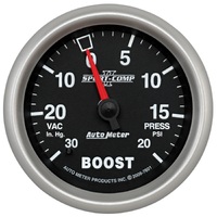 Sport-Comp II 2-5/8" Mechanical Boost/Vacuum Gauge (30 In Hg/20 PSI)