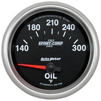 Sport-Comp II 2-5/8" Oil Temperature Gauge w/ Air-Core (140-300 °F)