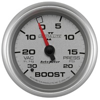 Ultra-Lite II 2-5/8" Mechanical Boost/Vacuum Gauge (30 In Hg/20 PSI)