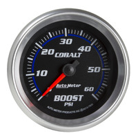 Cobalt 2-5/8" Mechanical Boost Gauge (0-60 PSI)