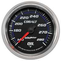 Cobalt 2-5/8" Mechanical Oil Temperature Gauge (140-280 °F) 6 ft