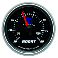 Mopar 2-1/16" Mechanical Boost/Vacuum Gauge (30 In Hg/20 PSI) Black