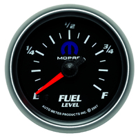 Mopar 2-1/16" Stepper Motor Programmable Fuel Level Gauge (0-280?) Black