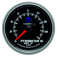 Mopar 2-1/16" Stepper Motor Pyrometer Gauge (0-1600 °F) Black