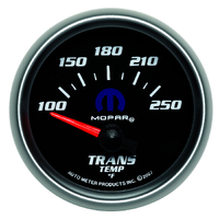 Mopar 2-1/16" Transmission Temperature Gauge w/ Air Core (100-250 °F) Black