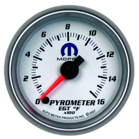 Mopar 2-1/16" Stepper Motor Pyrometer Gauge (0-1600 °F) White