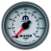 Mopar 2-1/16" Stepper Motor Water Temperature Gauge (100-260 °F) White