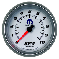 3-3/8" In-Dash Mopar Tachometer (0-10,000 RPM) White