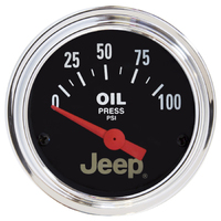 Jeep 2-1/16" Oil Pressure Gauge w/ Air Core (0-100 PSI)