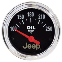 Jeep 2-1/16" Oil Temperature Gauge w/ Air Core (100-250 °F)